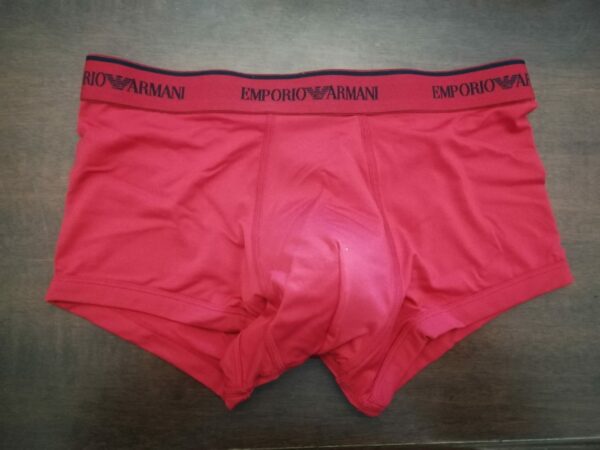 Boxer rosso con scritta bassa