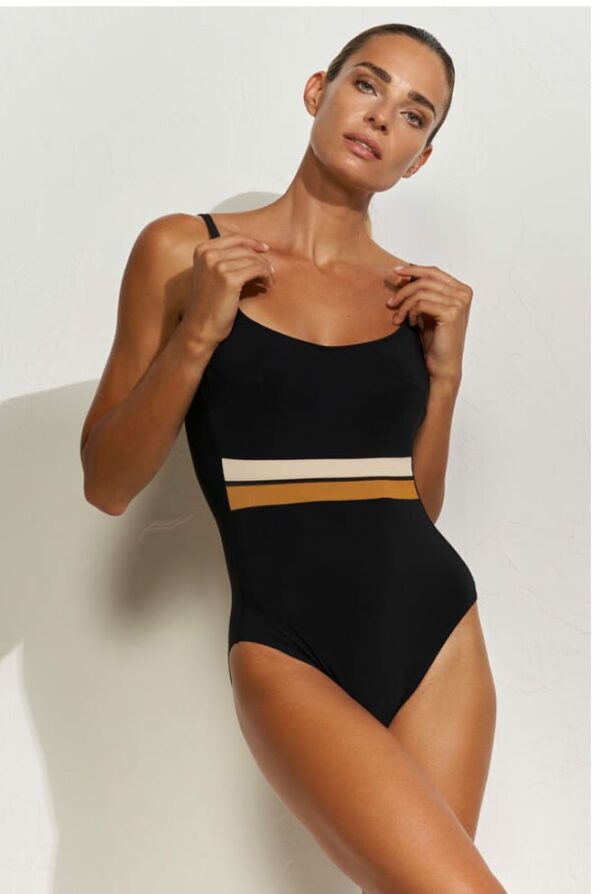 Costume intero Maryan Mehlorn nero con ferretto modellante